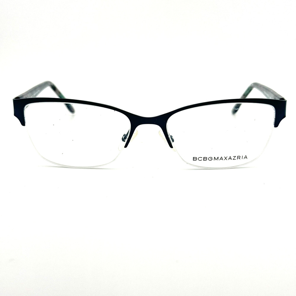 BCBGMaxazria Cat Eye Half Rim Eyeglasses Flex KANA TEAL 53 17 135 H12694